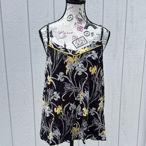 Soma Black and Yellow Floral Camisole